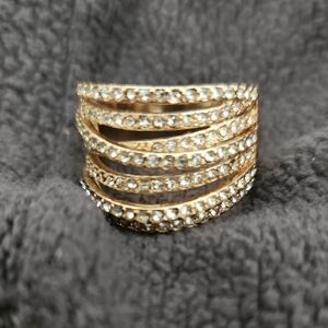 Source Unknown Gold and Silver Striped Ring
